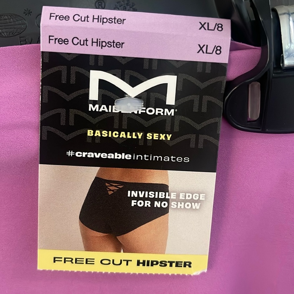 NWT Maidenform Bikini Panty Pink Mauve Hipster Whimsical Sissy Feminine Romantic